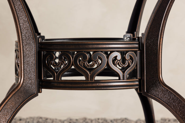 Fjôrd - Tuintafel Bruin Ø100cm - Metaal - Coimbra