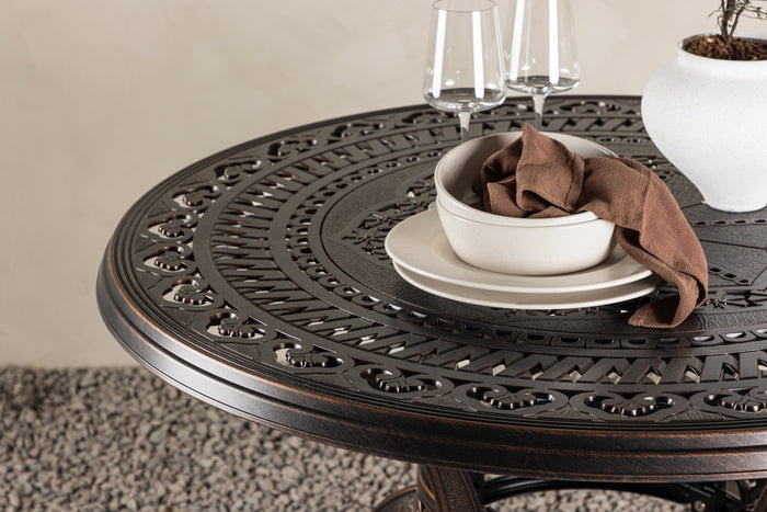 Fjôrd - Tuintafel Bruin Ø100cm - Metaal - Coimbra