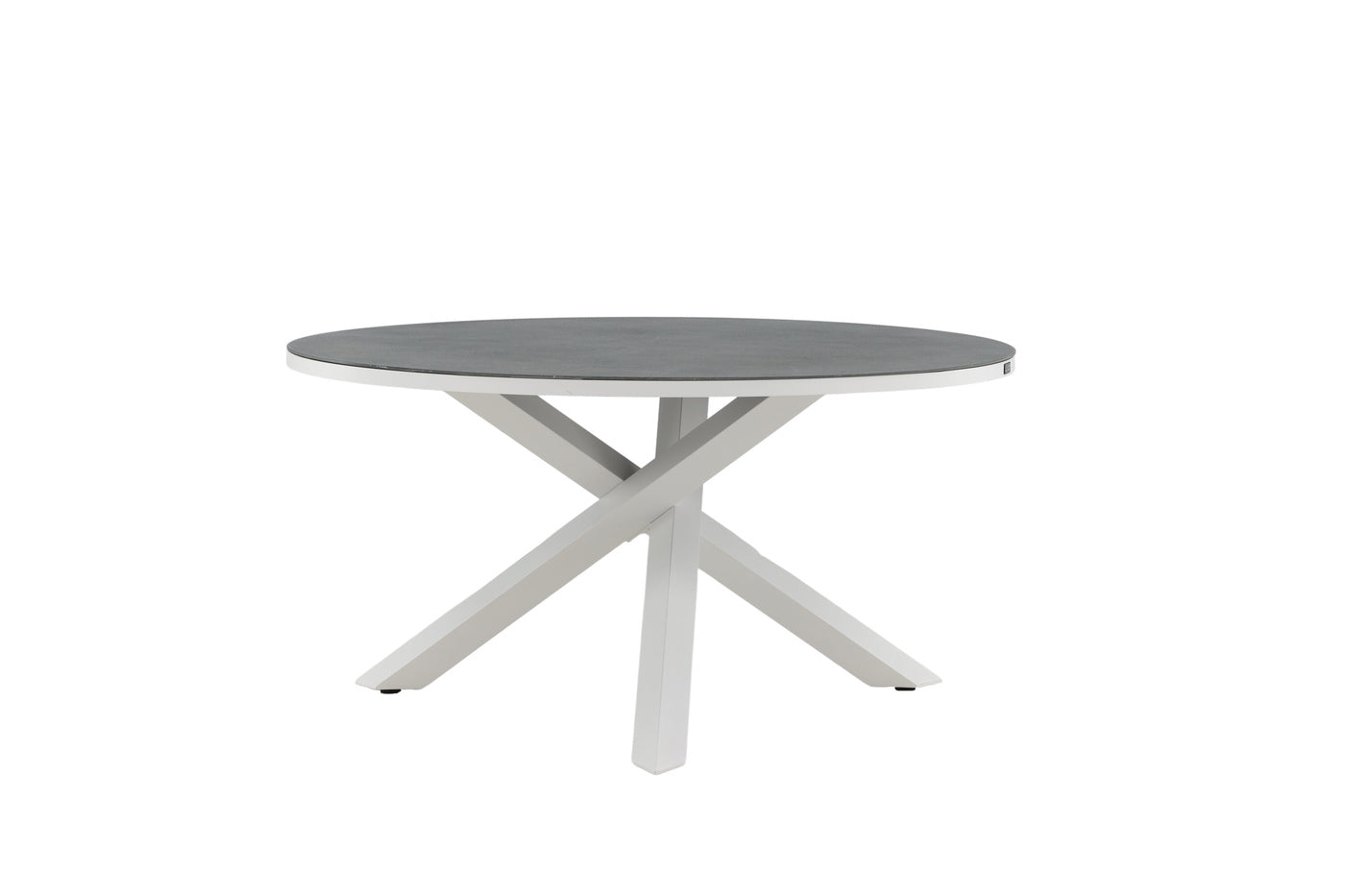Fjôrd - Tuintafel Wit|Grijs Ø140cm - Steen - Copacabana