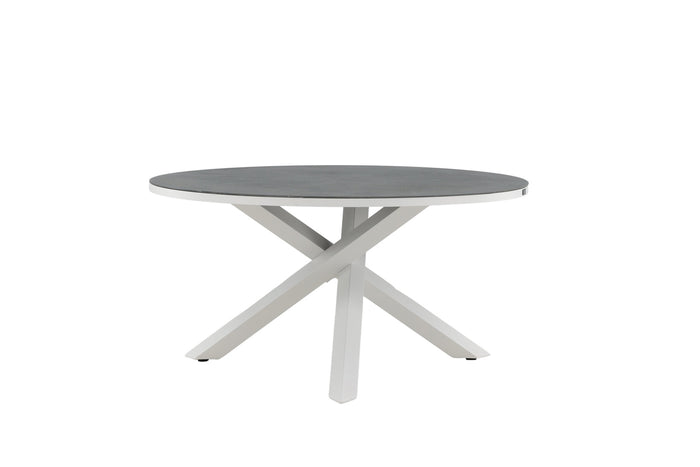 Fjôrd - Tuintafel Wit|Grijs Ø140cm - Steen - Copacabana