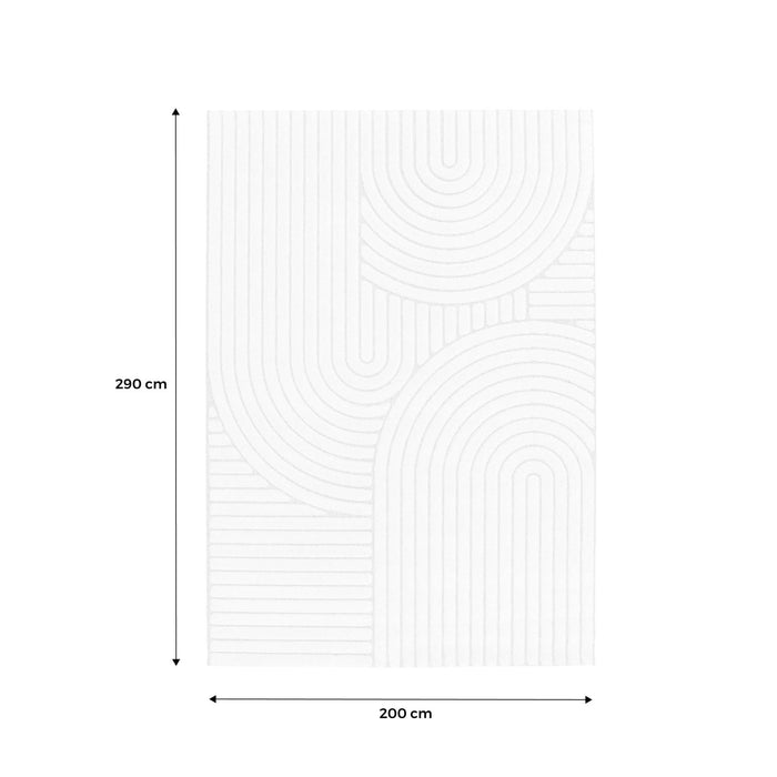 sweeek - Interieur tapijt met etnische bogen, beige en crème