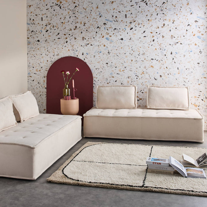 sweeek - 2-zits fauteuil DAO voor gestoffeerde modulair bank (Set van