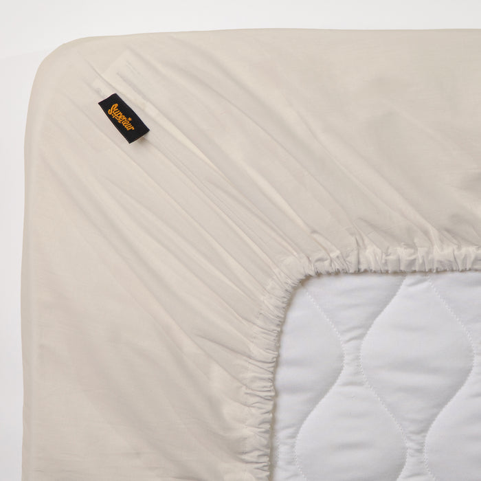 Superieur - Hoeslaken -  Katoen - Crème - 180x220cm