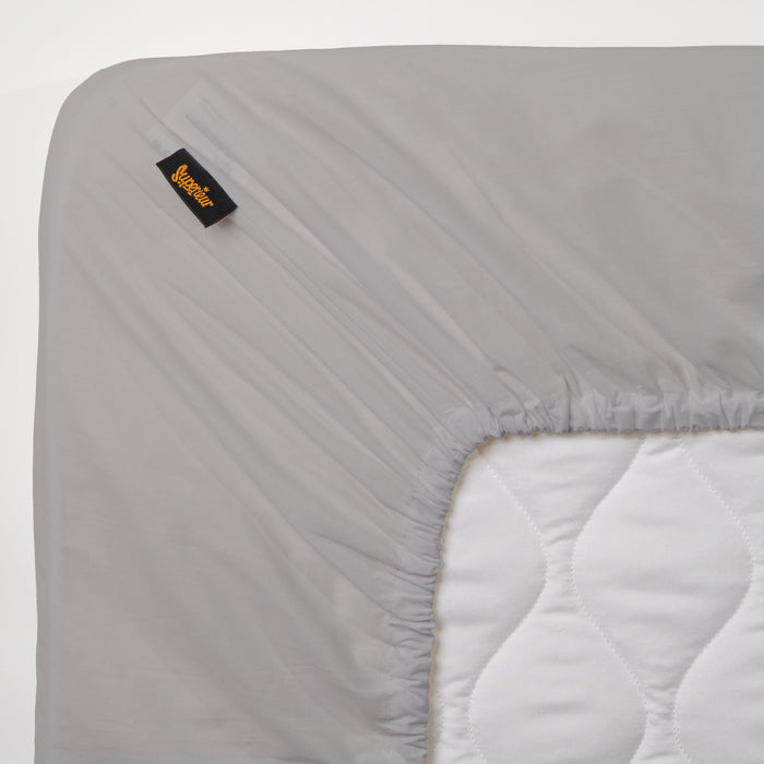 Superieur - Hoeslaken -  Katoen - Grijs - 100x200cm