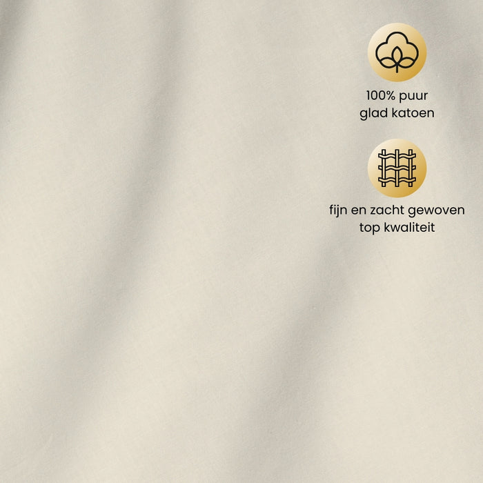 Superieur - Hoeslaken -  Katoen - Crème - 100x200cm