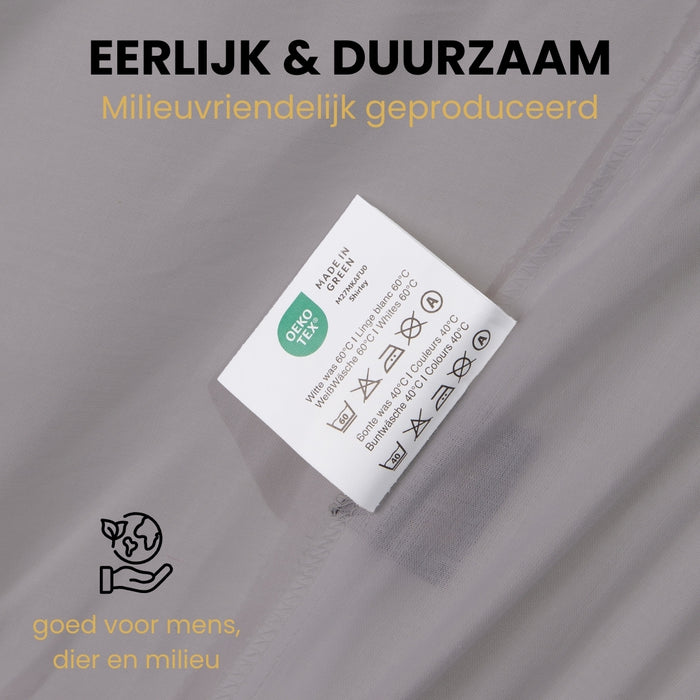 Superieur - Hoeslaken -  Katoen - Grijs - 90x200cm