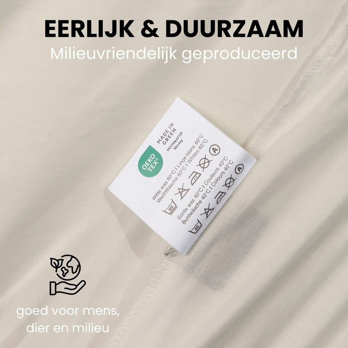 Superieur - Hoeslaken -  Katoen - Crème - 200x220cm