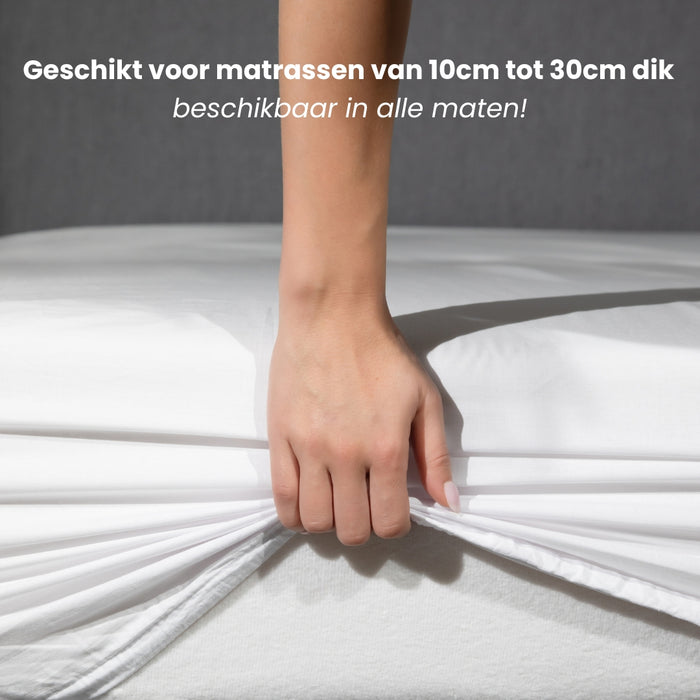 Superieur - Hoeslaken -  Katoen - Wit - 90x200cm