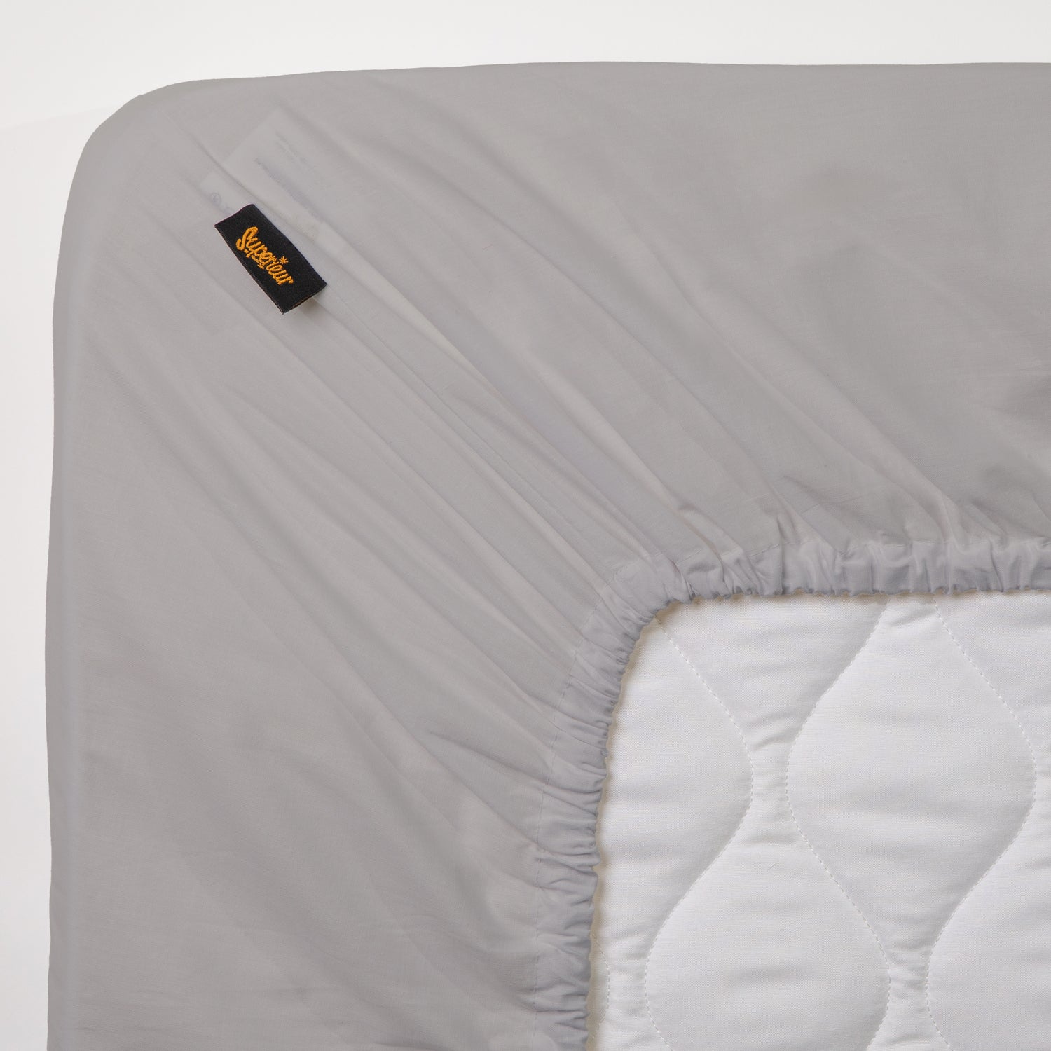 Superieur - Hoeslaken -  Katoen - Grijs - 160x220cm