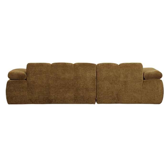 WOOOD Mojo Chaise Longue Bank Links - Geweven Ribstof - Honing Geel