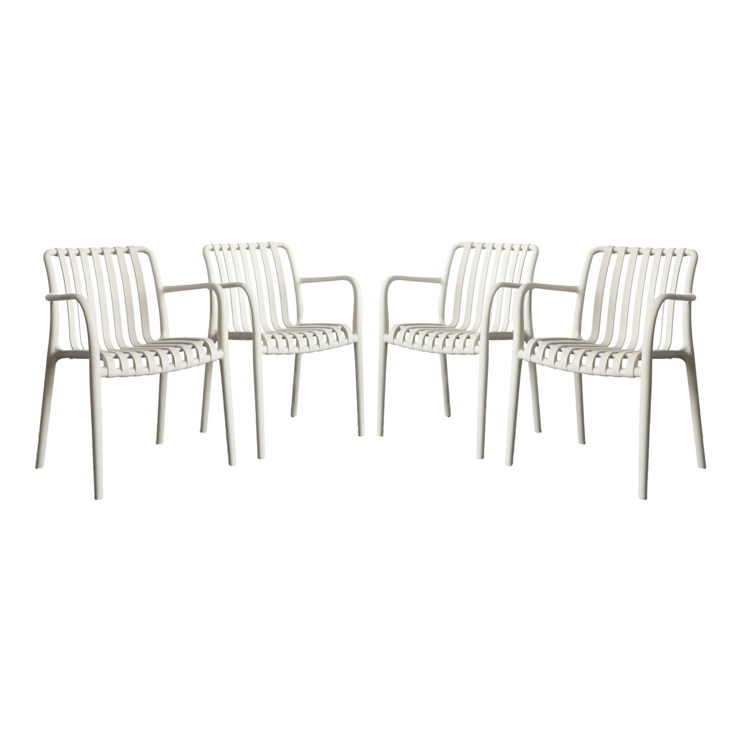 sweeek - Kunststof tuinstoel (set van 4)