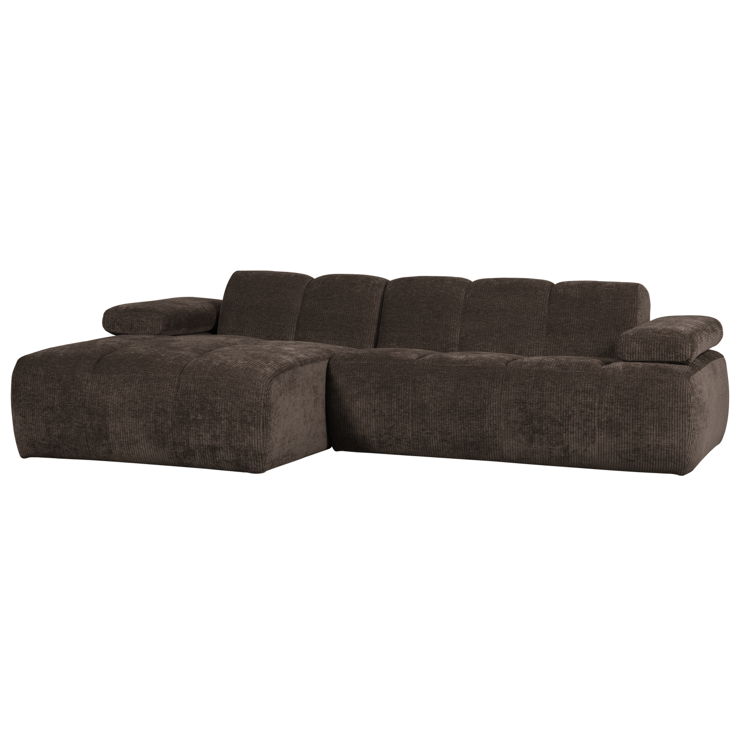 WOOOD Mojo Chaise Longue Bank Links - Ribstof - Bruin - 74x284x160