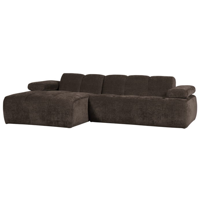 WOOOD Mojo Chaise Longue Bank Links - Ribstof - Bruin - 74x284x160