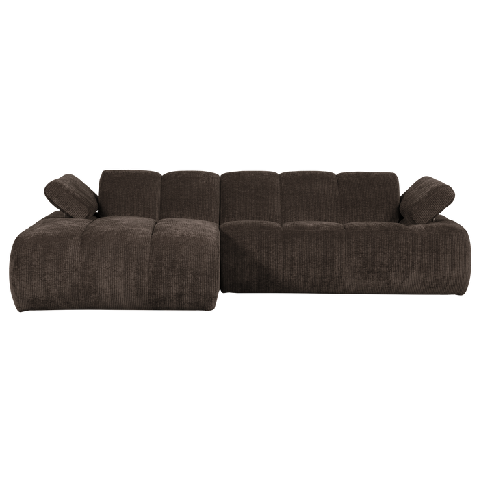 WOOOD Mojo Chaise Longue Bank Links - Ribstof - Bruin - 74x284x160