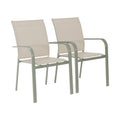 sweeek - Stapelen tuinstoelen van aluminium en textileen (Set van 2)