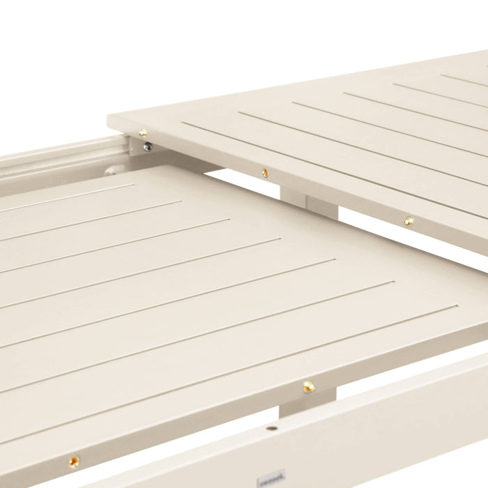 sweeek - Uitschuifbare tuintafel van aluminium, 8 plaatsen