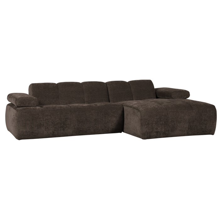 WOOOD Mojo Chaise Longue Bank Rechts - Ribstof - Bruin