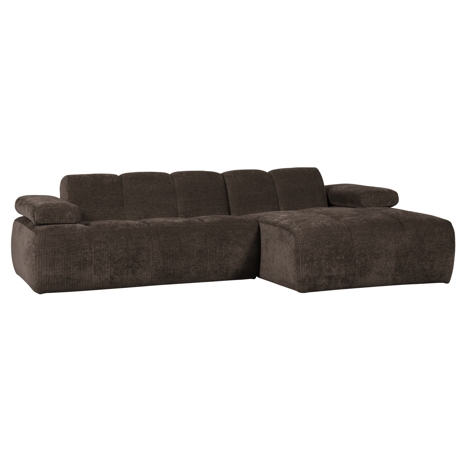 WOOOD Mojo Chaise Longue Bank Rechts - Ribstof - Bruin