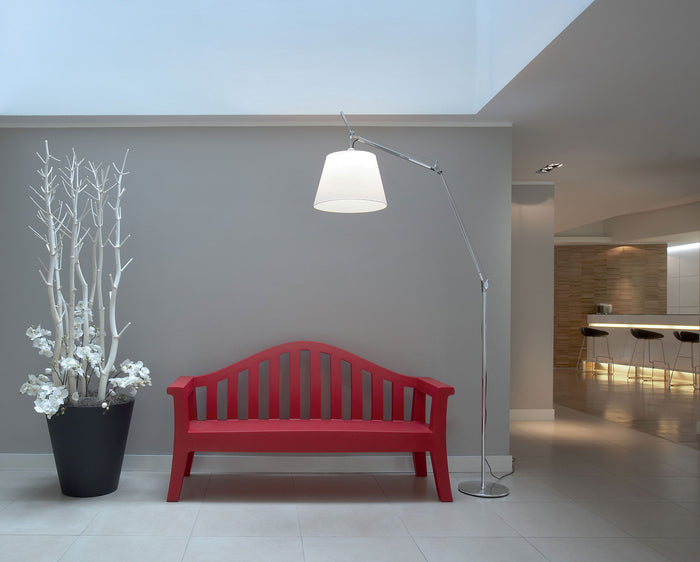 Artemide Tolomeo Mega Terra booglamp LED 3000K snoerdimmer alu