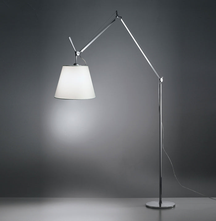 Artemide Tolomeo Mega Terra booglamp LED 3000K snoerdimmer alu