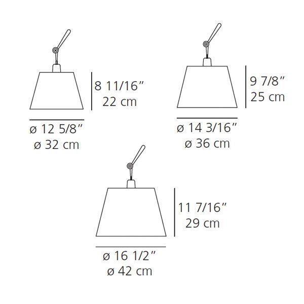 Artemide Tolomeo Mega Terra booglamp LED 3000K snoerdimmer alu grijs
