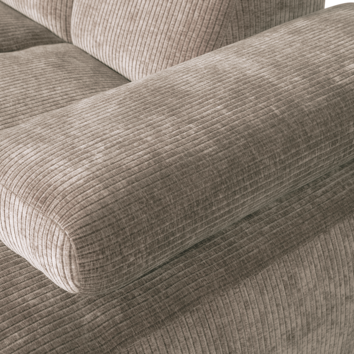 WOOOD Mojo Chaise Longue Bank Rechts - Ribstof - Donker Zand