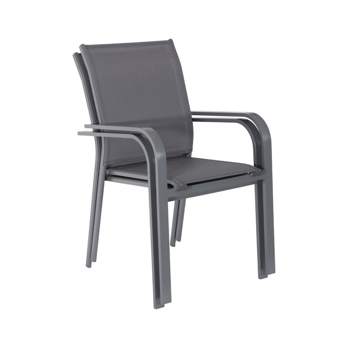 sweeek - Stapelen tuinstoelen van aluminium en textileen (Set van 2)