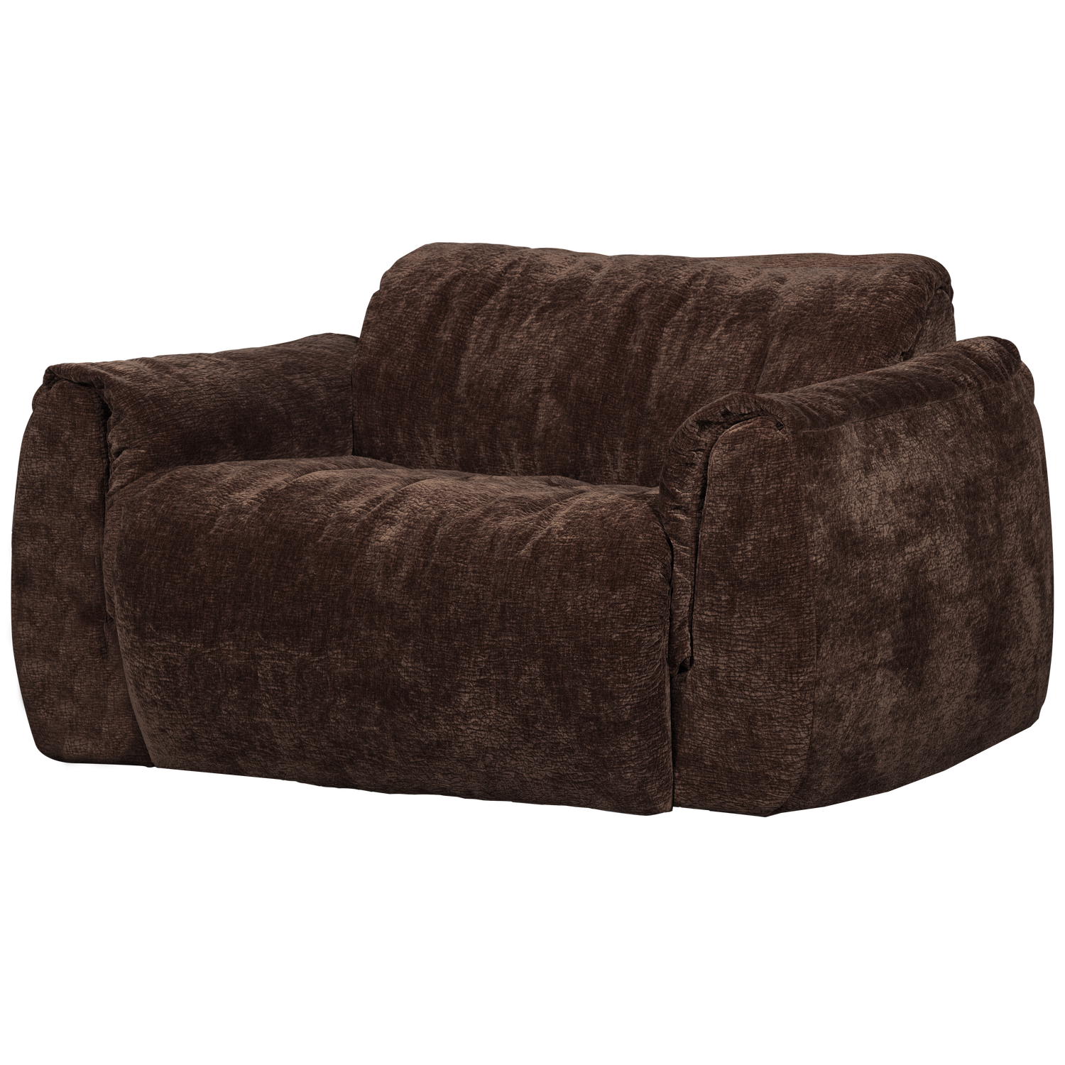 WOOOD Baggy Loveseat - 3D Chenille - Donkerbruin - 81x138x101