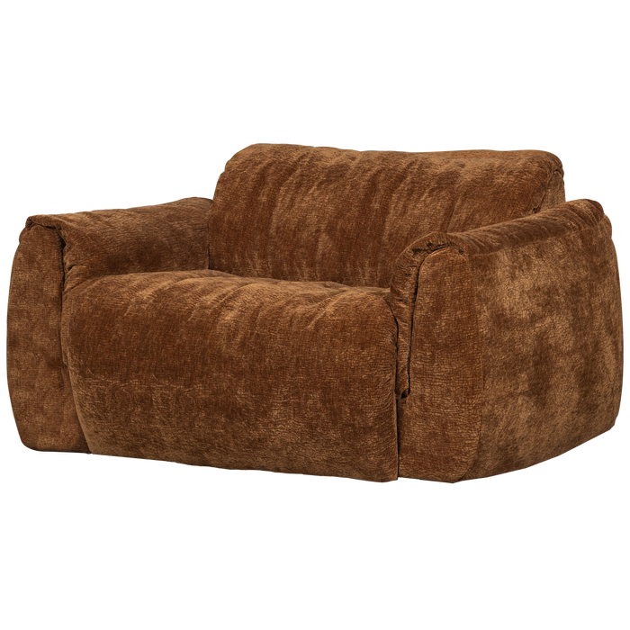 WOOOD Baggy Loveseat - 3D Chenille - Middenbruin - 81x138x101