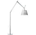 Artemide Tolomeo Mega Terra booglamp LED 3000K snoerdimmer alu grijs