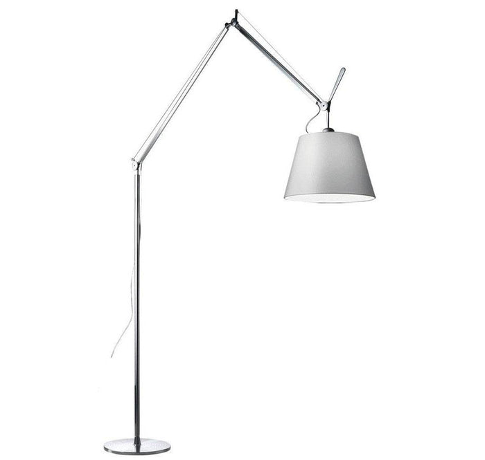 Artemide Tolomeo Mega Terra booglamp LED 3000K snoerdimmer alu grijs