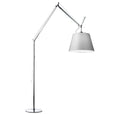 Artemide Tolomeo Mega Terra booglamp LED 3000K snoerdimmer alu grijs