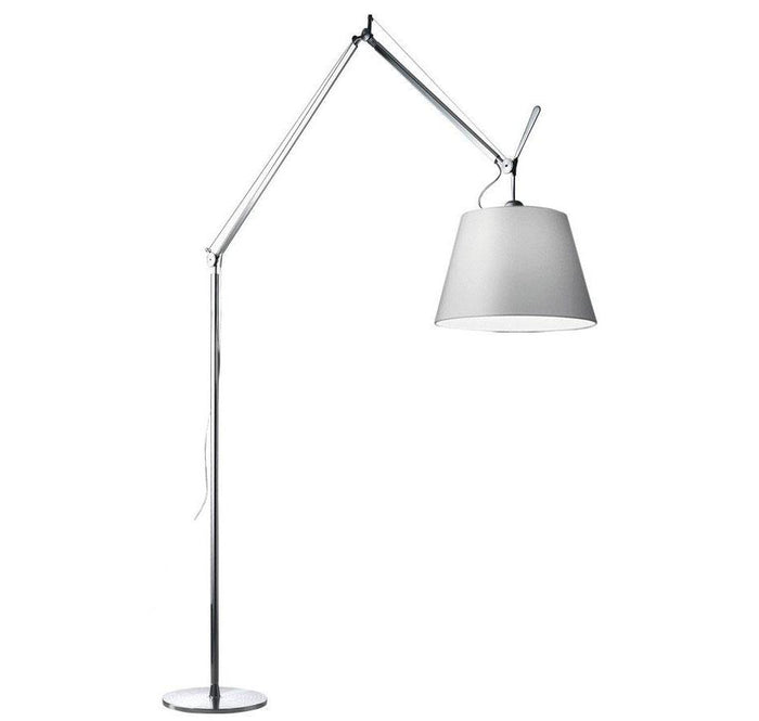 Artemide Tolomeo Mega Terra booglamp LED 3000K snoerdimmer alu grijs