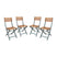 sweeek - Vouwbare acacia tuinstoel (Set van 4)