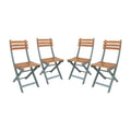 sweeek - Vouwbare acacia tuinstoel (Set van 4)