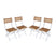 sweeek - Vouwbare acacia tuinstoel (Set van 4)