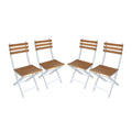 sweeek - Vouwbare acacia tuinstoel (Set van 4)