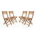 sweeek - Vouwbare acacia tuinstoel (Set van 4)