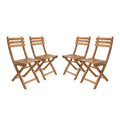 sweeek - Vouwbare acacia tuinstoel (Set van 4)
