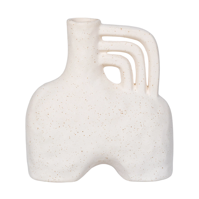 Artichok Gerdien Vaas Keramiek Beige - 19,5 x 18,5 cm