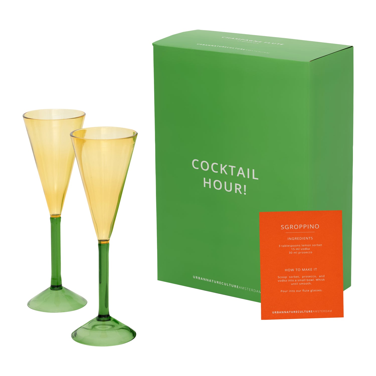 Urban Nature Culture Champagneglas - Set Van 2 - In Geschenkverpakking