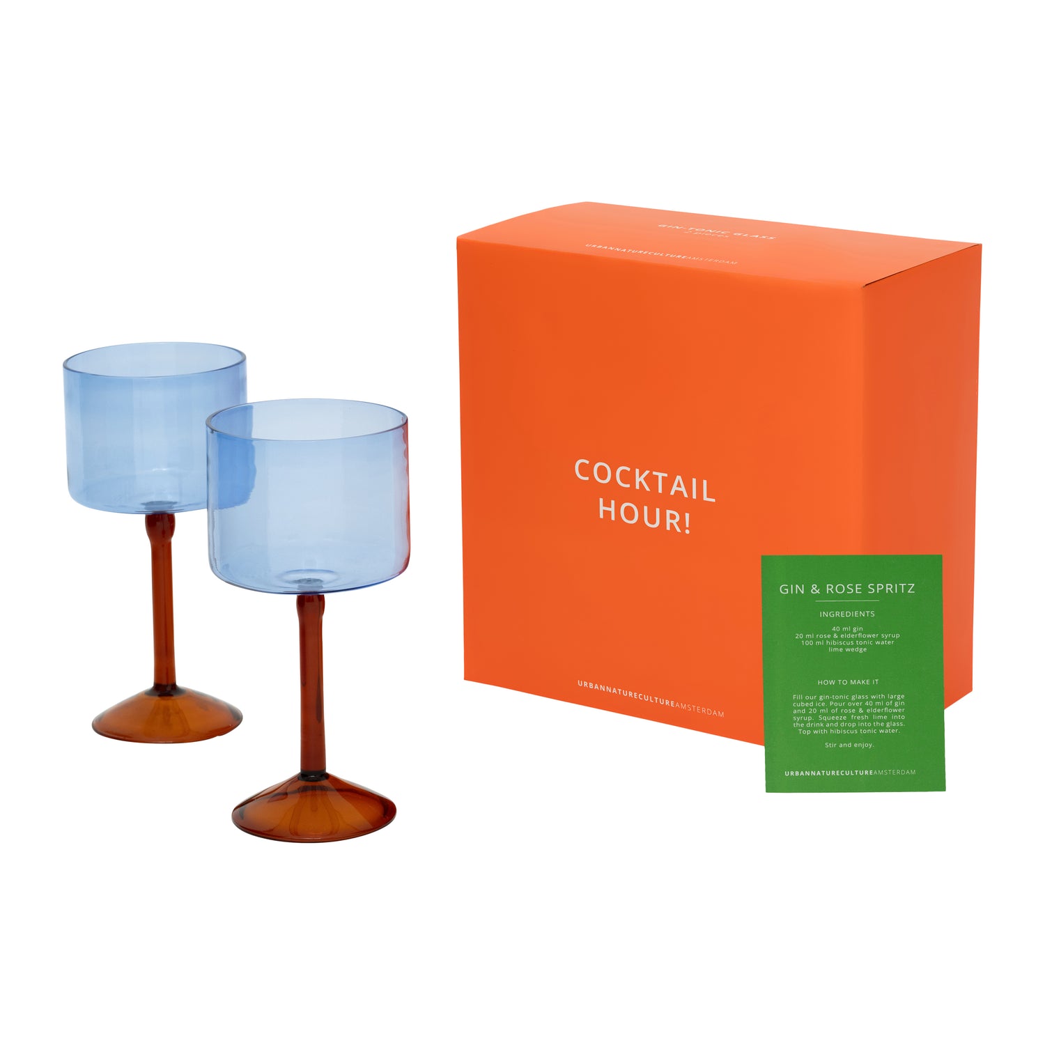 Urban Nature Culture Gin-Tonic Cocktail Glas - Set Van 2 - In Geschenkverpakking