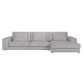 by fonQ Snug 3-zits Hoekbank met Chaise Longue Rechts - Lichtgrijs