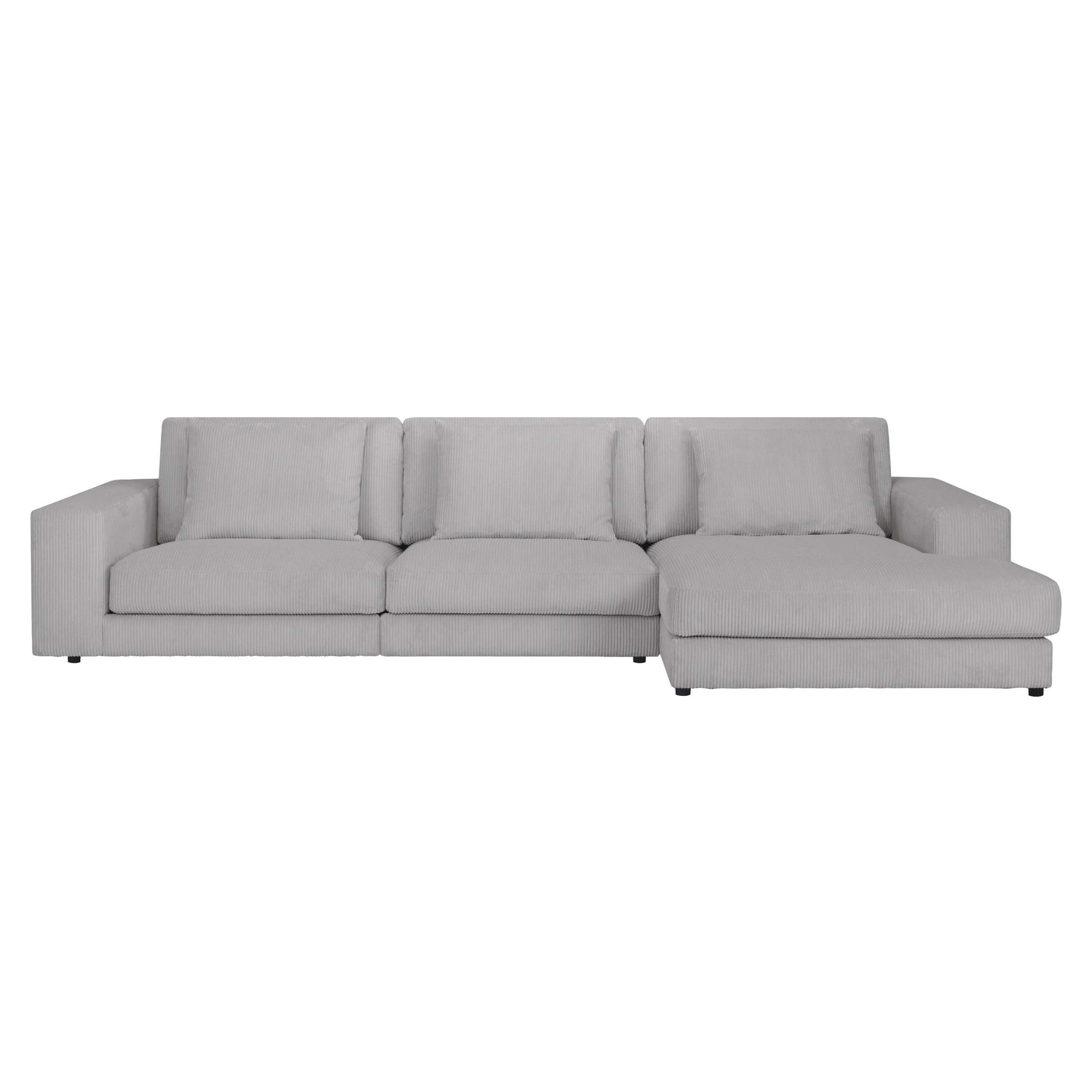 by fonQ Snug 3-zits Hoekbank met Chaise Longue Rechts - Lichtgrijs