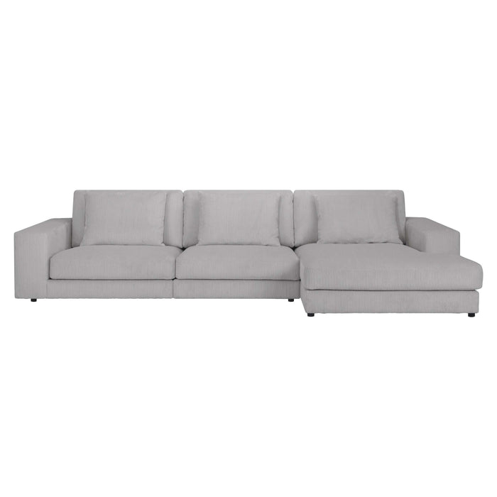 by fonQ Snug 3-zits Hoekbank met Chaise Longue Rechts - Lichtgrijs