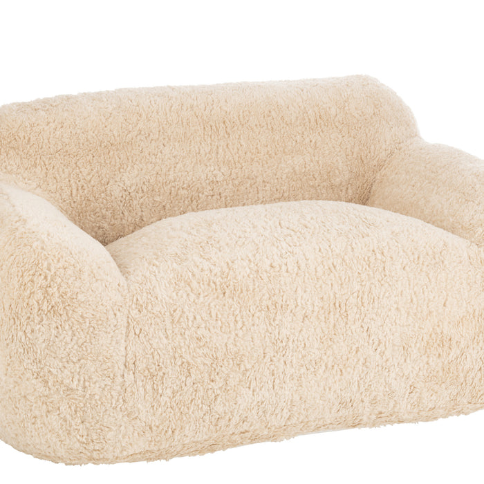 J-Line sofa Shearl - polyester - creme - large