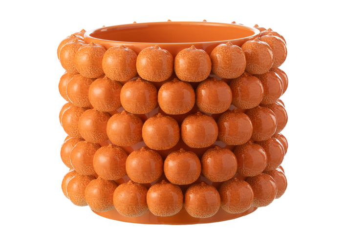 J-Line bloempot Oranges - keramiek - oranje - extra large