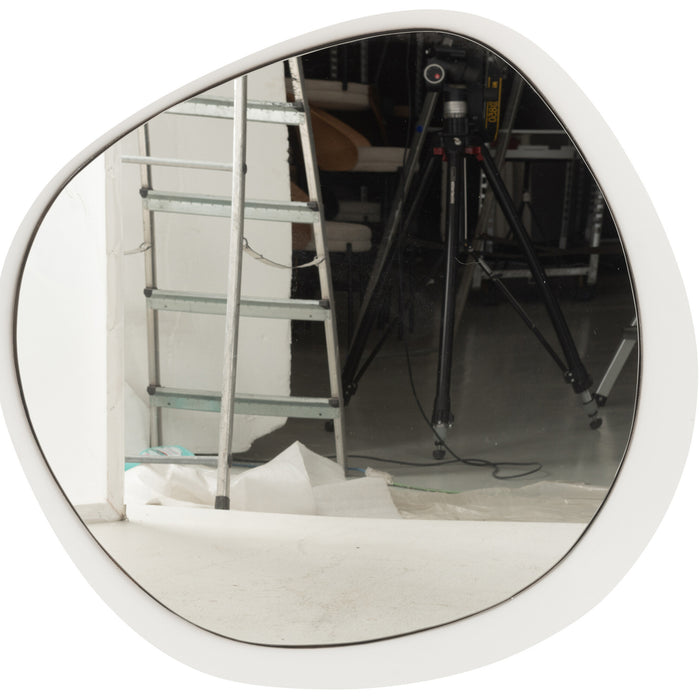 J-Line spiegel - metaal|glas - wit - large - Ø 86.5 cm