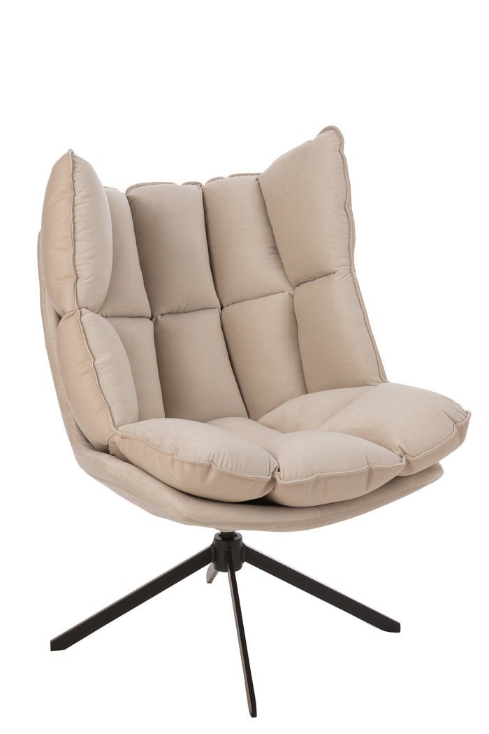 J-Line stoel Relax Kussen - textiel|metaal - beige