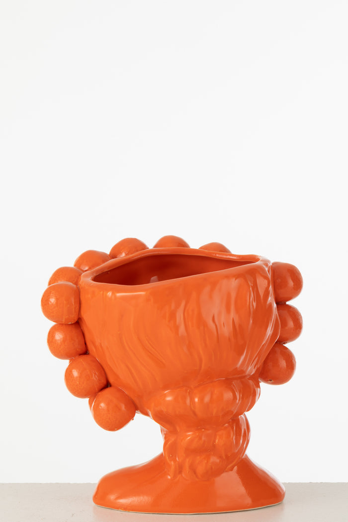 J-Line bloempot Citroenen - keramiek - geel - extra large - Ø 36.5 cm